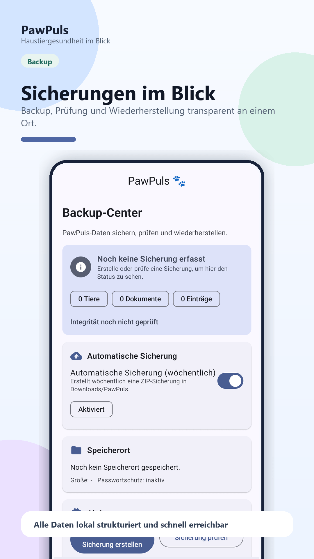 PawPuls Datensicherung